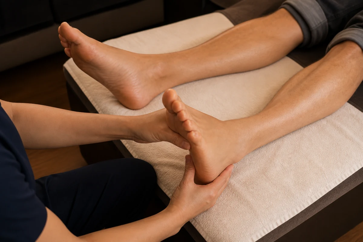 Professional foot massage at Wellness Foot Spa